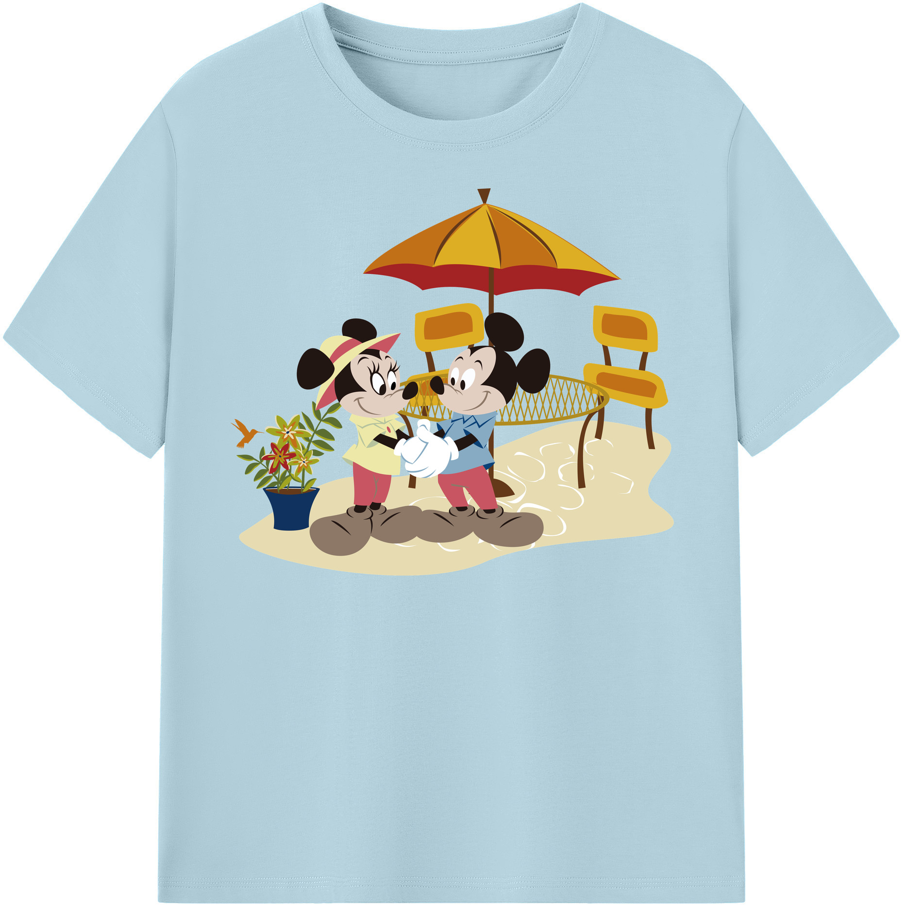 （画像用） ミッキーマウス Mickey Mouse 綿100％半袖Tシャツ（フロントプリント）